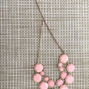 Pink and gold statement necklace